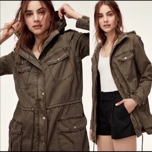 Aritzia Talula‎ Trooper Utility Hooded Military Jacket Small